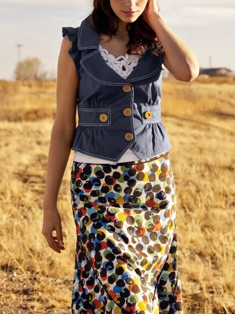 Edme & Esyllte 2008 Anthropologie bubble finger paints a-line skirt - Picture 3 of 12
